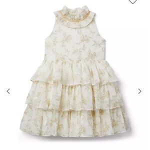 Floral Tiered Ruffle Chiffon Dress size 12